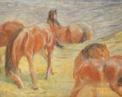 弗朗茨 马克 : Grazing Horses